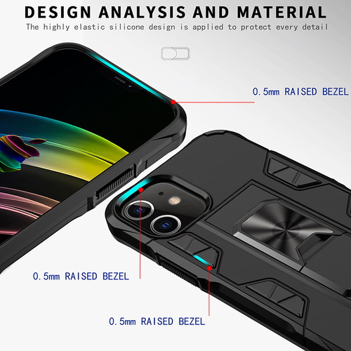 Military Grade Armor Protection Stand Magnetic Feature Case for iPhone - Image 4
